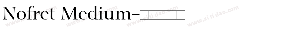 Nofret Medium字体转换